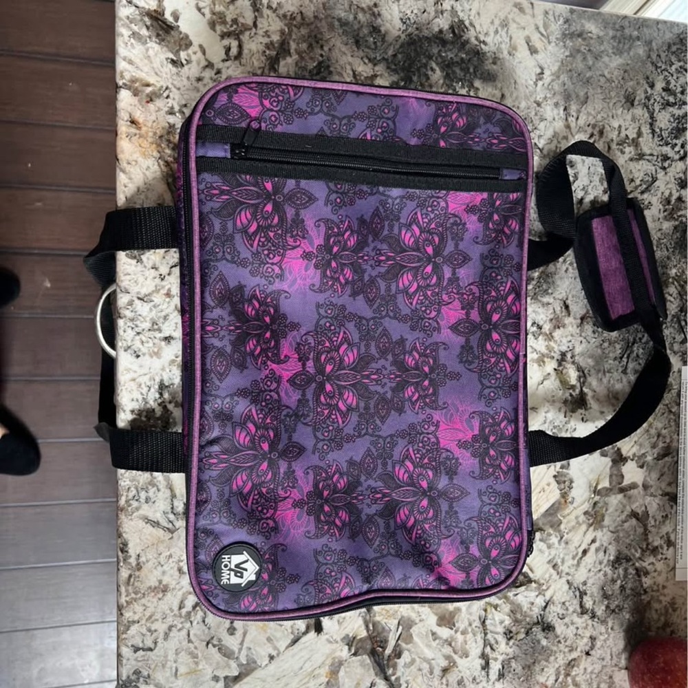 Purple Floral Casserole Carrying Case